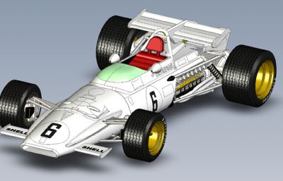 法拉利 312B方程式赛车3D模型,SLDPRT,STEP格式