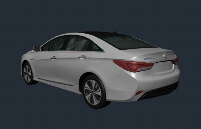 2011款现代Sonata Hybrid汽车3D模型