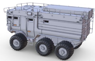 露营车造型,步战车3D模型,OBJ格式