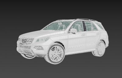 奔驰ML 350 AMG汽车3D模型,MAX+FBX格式,素模