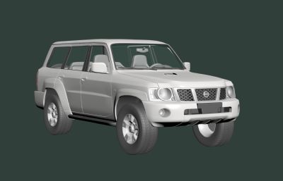 尼桑Patrol途乐汽车3D模型素模