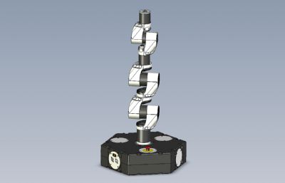 六轴可遥控机械臂3D模型,STEP格式
