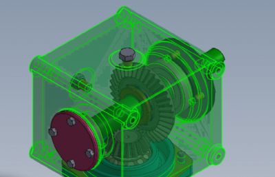 垂直轴锥齿轮减速箱3D模型