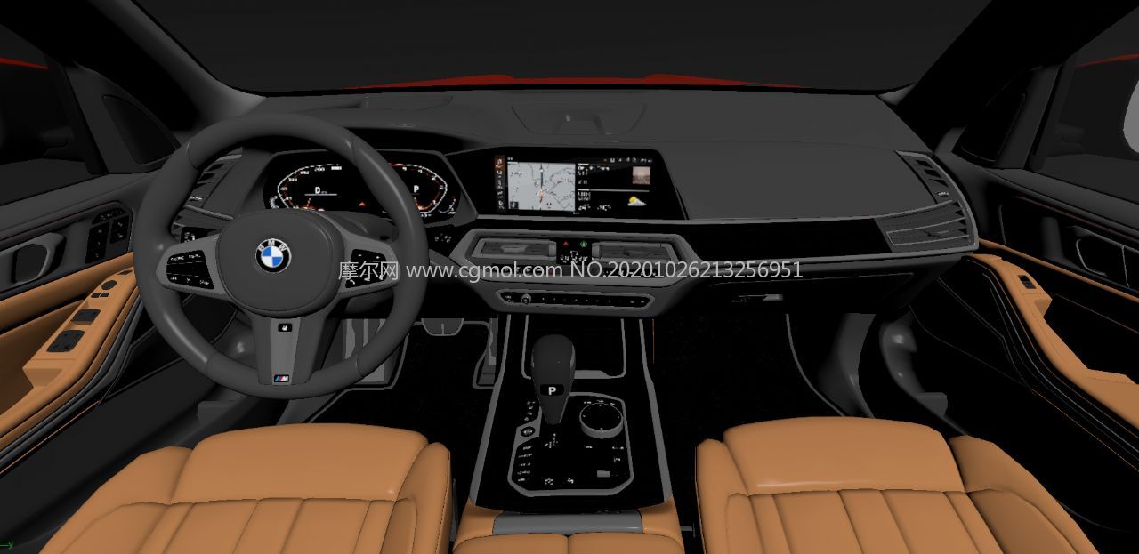 2019款宝马X7 xDrive50i汽车3D模型(精致内饰)