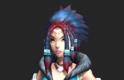 少数民族酋长女儿,公主小姐姐maya游戏模型,MB.FBX,OBJ格式