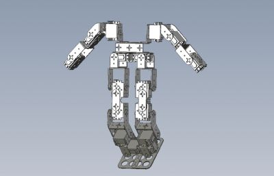 类人形积木机器人简易模型,IGS格式