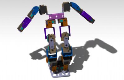类人形积木机器人简易模型,IGS格式