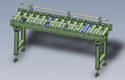 小型滚筒输送机3D模型