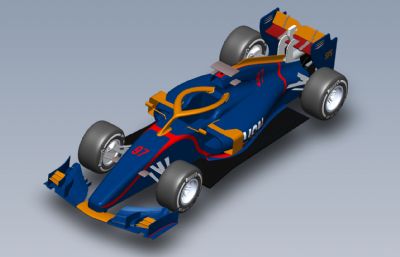 新型F1方程式赛车简易3D模型