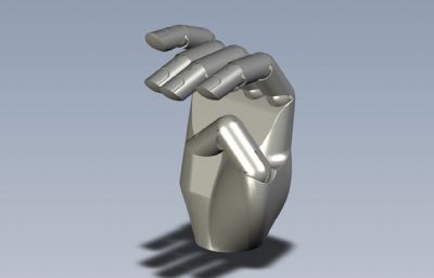 仿生带关节手掌3D模型,SLDPRT,STEP格式