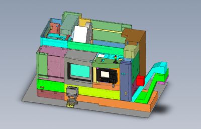 复合加工中心外型3D模型,STP格式