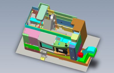 复合加工中心外型3D模型,STP格式