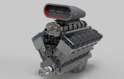 12缸发动机模3D型