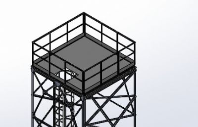 钢架工作平台3D模型