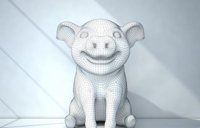 猪年金色福猪3D模型