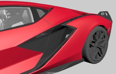 2020款兰博基尼Sian跑车3D模型