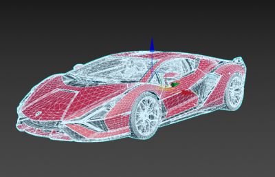2020款兰博基尼Sian跑车3D模型