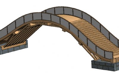 虹桥,拱桥STL格式模型