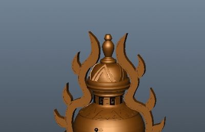 香炉,炼丹炉,青铜器MAYA模型
