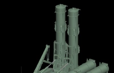 巨型火箭弹3D模型