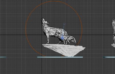 野狼传说雕塑设计3D模型