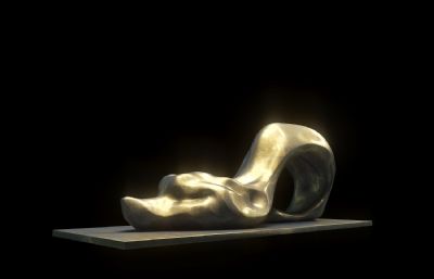 惺睡抽象雕塑设计3D模型
