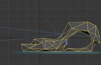 惺睡抽象几何雕塑3D模型