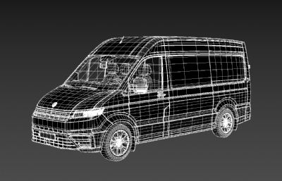 商务运输汽车3D模型,max+fbx格式,vray材质