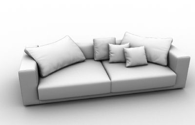 双人沙发C4D模型,Octane渲染
