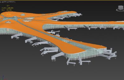 北京大兴机场,国际机场3D模型,城市地标建筑