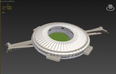 马拉卡纳体育场,巴西国家马拉卡纳球场,世界最大体育场3D模型,城市标志性建筑