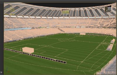 马拉卡纳体育场,巴西国家马拉卡纳球场,世界最大体育场3D模型,城市标志性建筑