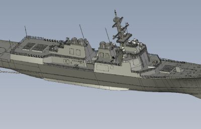 韩国海军宙斯盾舰STP格式模型