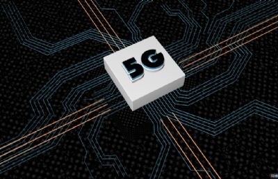 5G科技芯片C4D模型,Octane渲染,需要Greebler插件支持