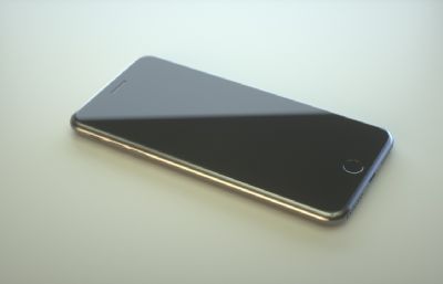 Iphone8+iphone 8p手机模型,C4D模型素模