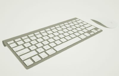 无线键盘+鼠标C4D模型
