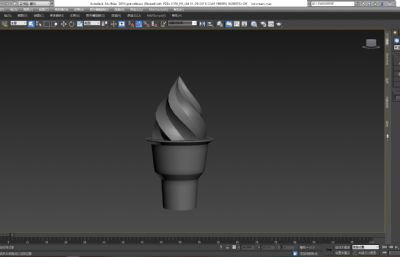 ice cream简易冰激凌3D模型素模(含修改器堆栈)
