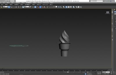 ice cream简易冰激凌3D模型素模(含修改器堆栈)