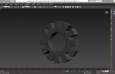 简易齿轮3D模型素模(含修改器堆栈)