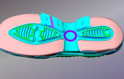 运动鞋鞋子鞋底3dm格式模型