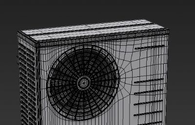 空调外机3D模型素模