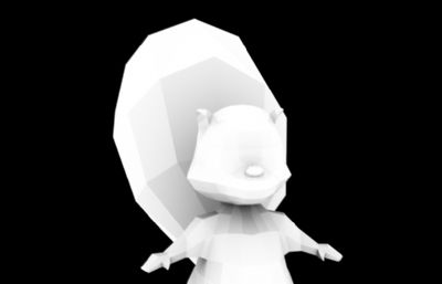 松鼠maya模型白模