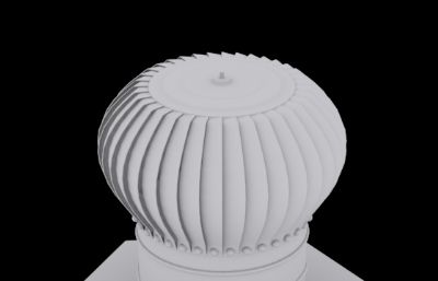 无动力风帽,球形通风器,旋流式通风器3D模型