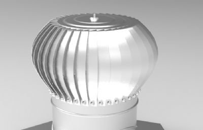 无动力风帽,球形通风器,旋流式通风器3D模型