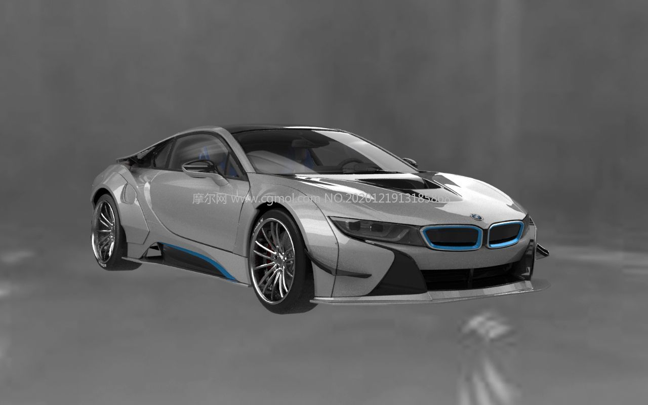 2017款宝马BMW LBi8汽车3D模型(带内饰),塌陷文件