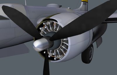 B2轰炸机C4D模型,C4D+FBX格式