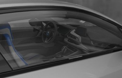 2017款宝马BMW LBi8汽车3D模型(带内饰),塌陷文件
