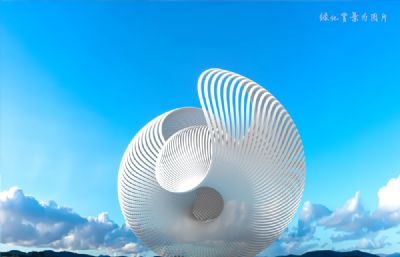 海的声音雕塑设计3D模型