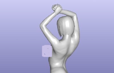 性感姿势的裸体女人体STL格式模型,3D打印