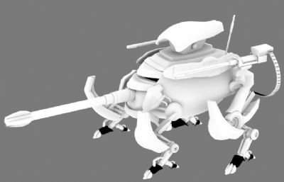 四足机器战士3D模型,无贴图